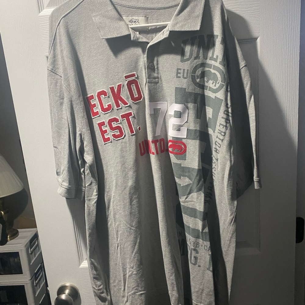 Ecko Unlimited Gray Graphic Men's Polo